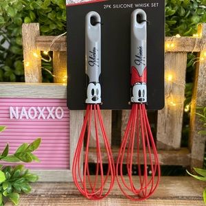 Disney Mickey & Minnie 2PK Silicone Whisk Set